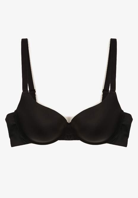 Czarny Biustonosz o Klasycznym Kroju Sinisea