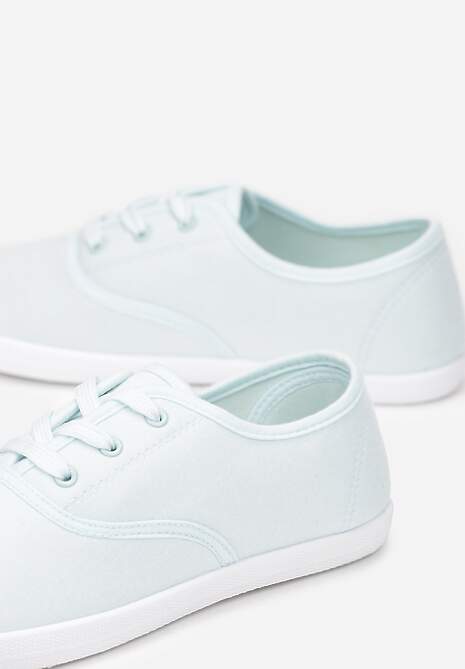 Jasnozielone Sznurowane Tenisówki Przed Kostkę Calapse