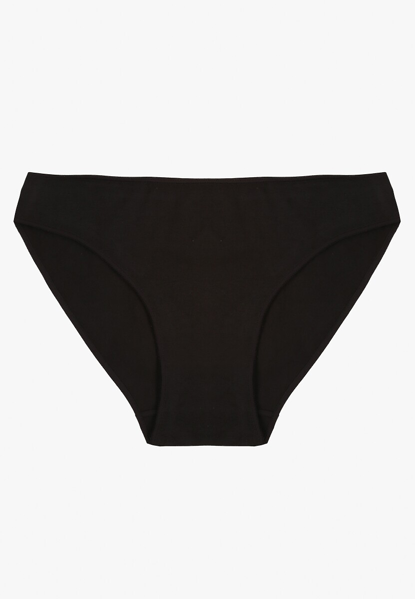 Czarne Majtki Typu Figi z Bawełny Silomena