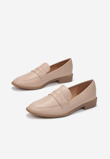 Beżowe Mokasyny Caeione