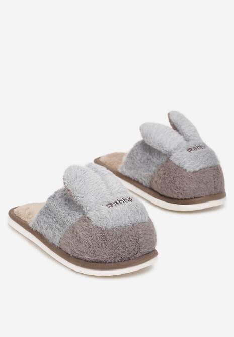 Brązowe Kapcie z Uszami Królika Zarmo