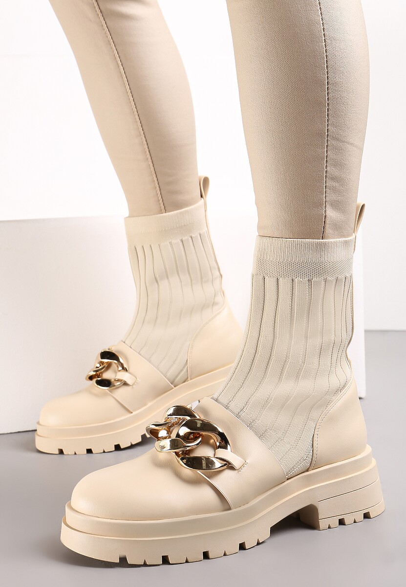 Beżowe Botki Vynyth