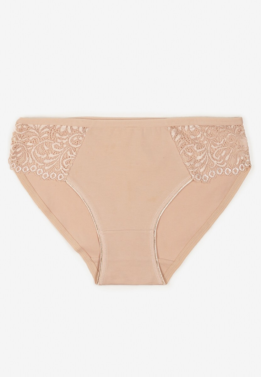 Jasnoszare Bawełniane Majtki Figi o Klasycznym Fasonie Venalice