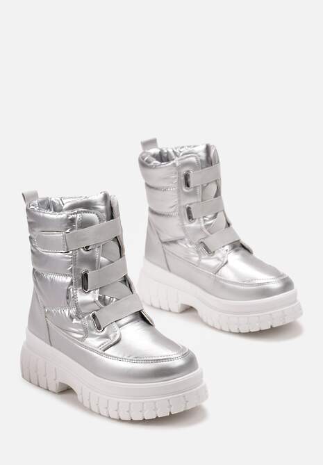 Srebrne Śniegowce na Grubej Podeszwie Kereza