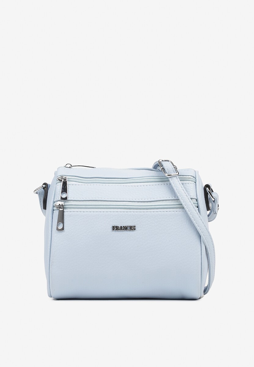 Jasnoniebieska Mała Torebka Listonoszka z Kieszeniami na Suwak Savirette