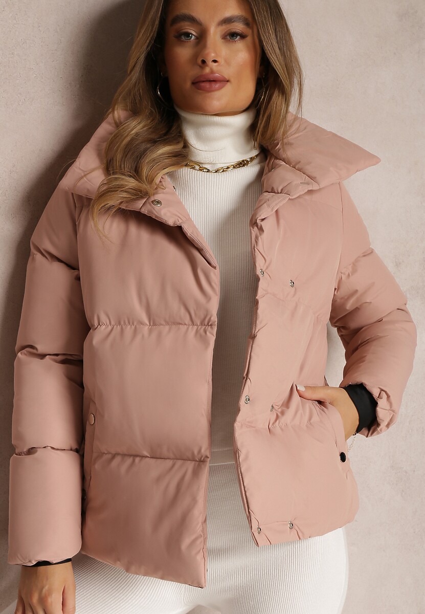 Czarna Kurtka Pikowana ze Stójką Heleis