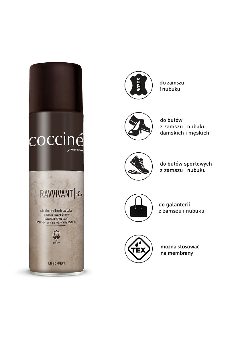 Czarny Odświeżający Spray do Zamszu i Nubuku Coccine