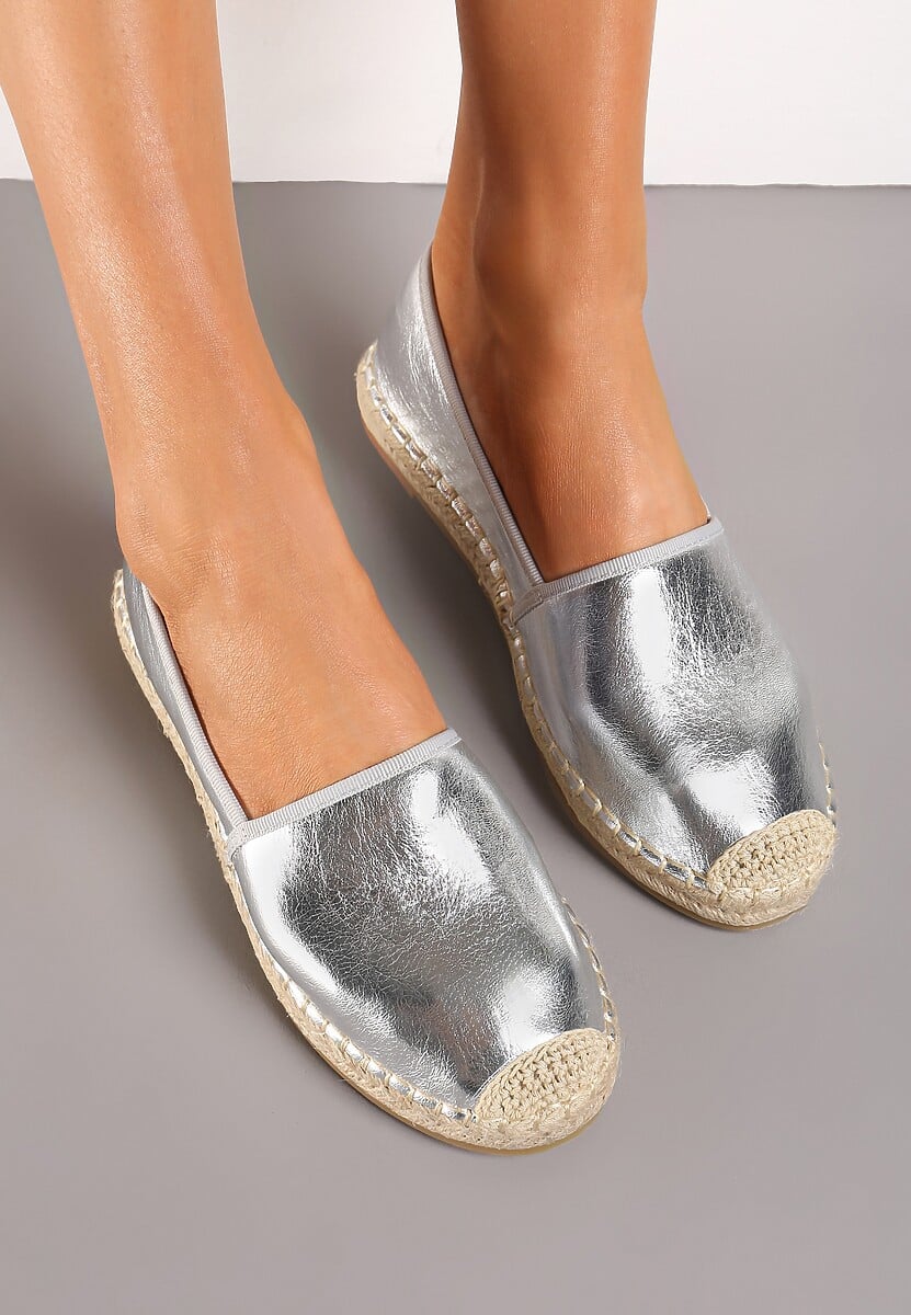 Srebrne Espadryle Aurinda