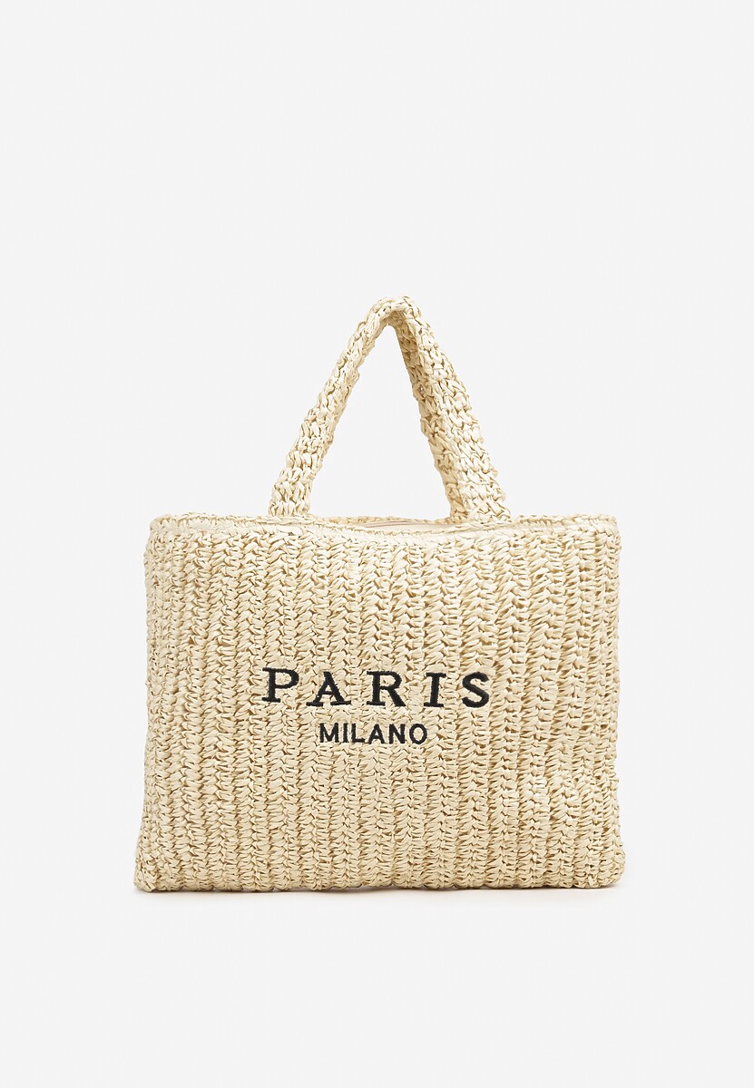 Czarna Torebka Typu Shopper Ozdobiona Plecionką Zenauri