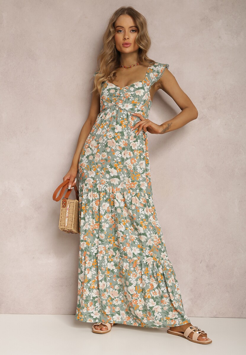 Miętowa Sukienka Phaelothee