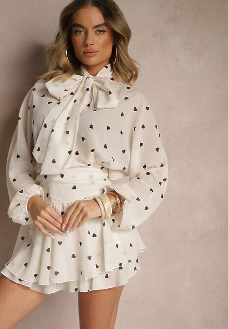 Beżowa Sukienka o Rozkloszowanym Kroju z Nietoperzowymi Rękawami i Wiązaniem Mironaria