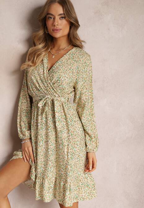 Beżowa Sukienka Actelaia