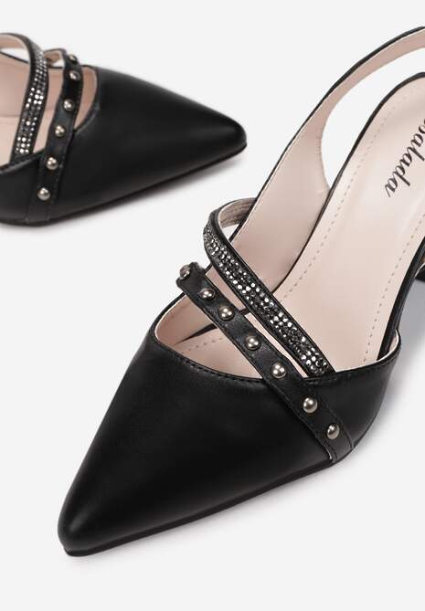 Czarne Sandały Deinare