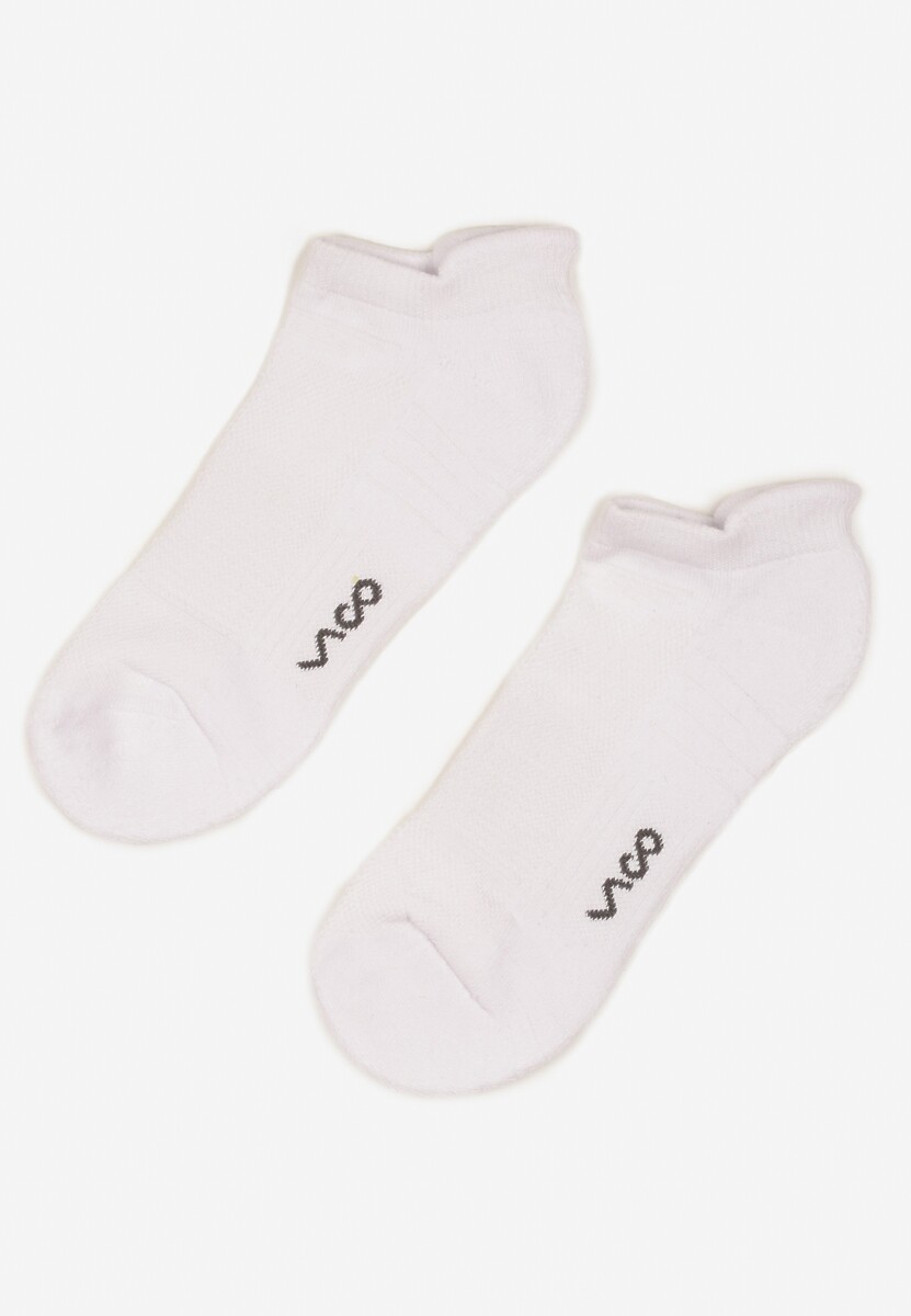 Czarne Skarpety z Bawełny Typu Stopki z Napisem Marianis