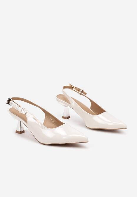 Jasnobeżowe Sandały na Kaczuszce Bez Pięty Dolavenna