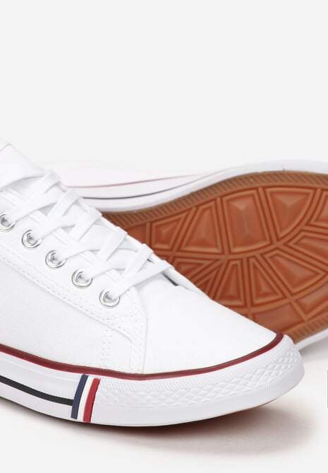 Białe Trampki przed Kostkę Sznurowane Islatia