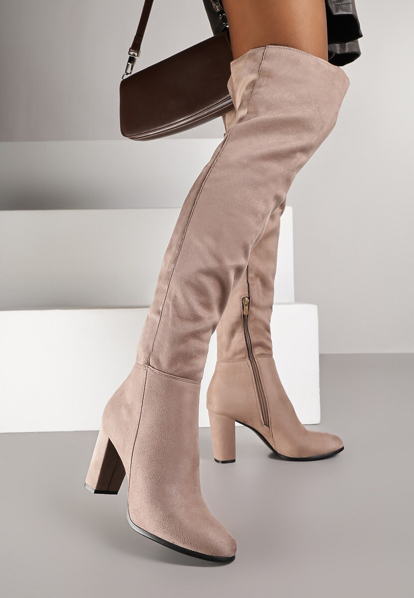 Ciemnobeżowe Kozaki Magic Balls