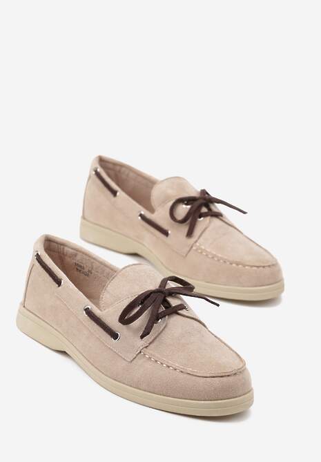 Beżowe Mokasyny z Kokardą Gohilde