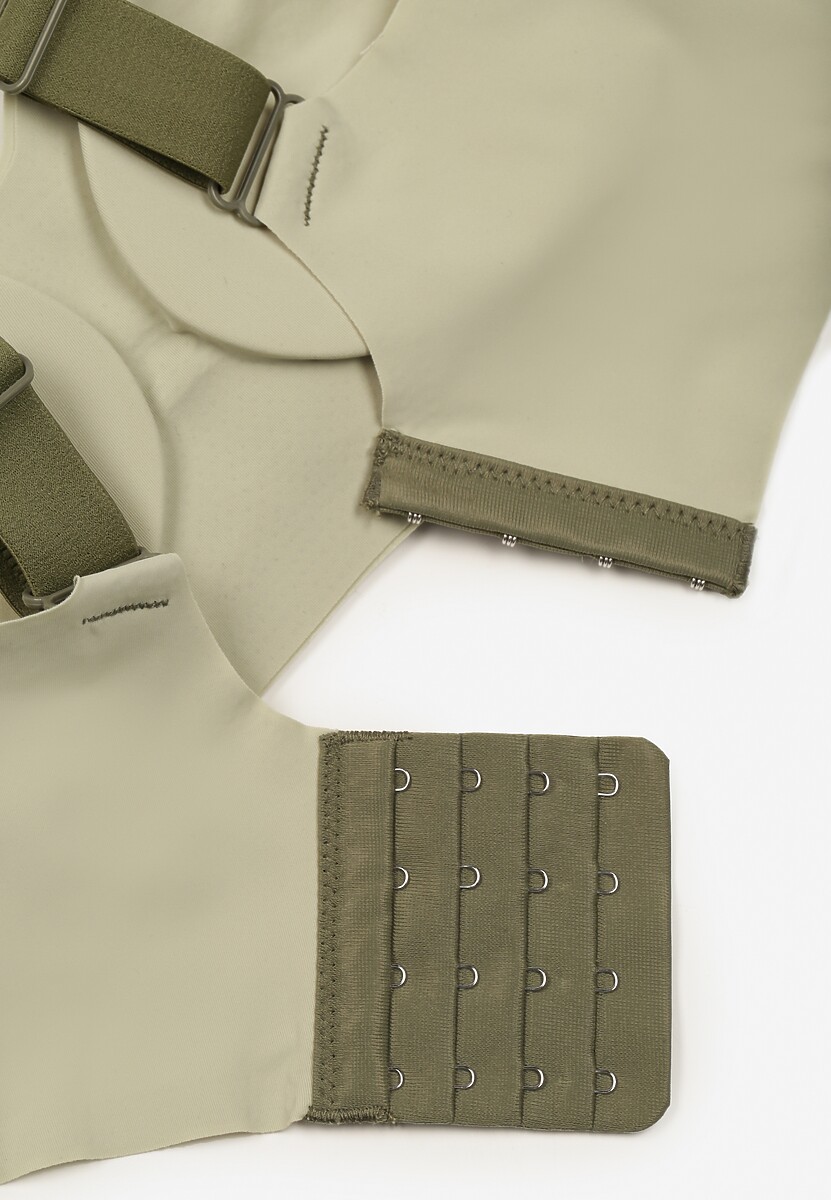 Jasnozielony Biustonosz z Zapięciem na Haftki Oledis