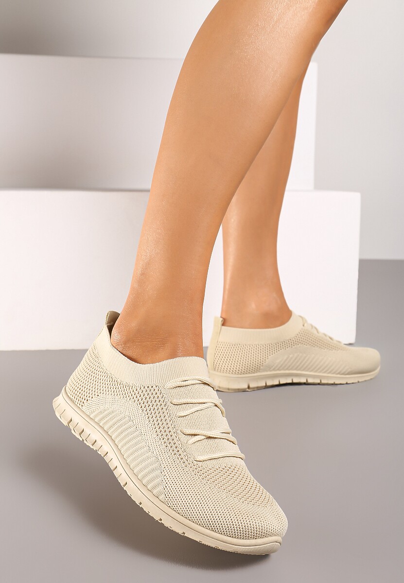 Beżowe Buty Sportowe Phalithoe