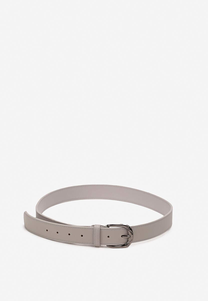 Ciemnoszary Pasek z Ekoskóry z Klamerką Fleureti