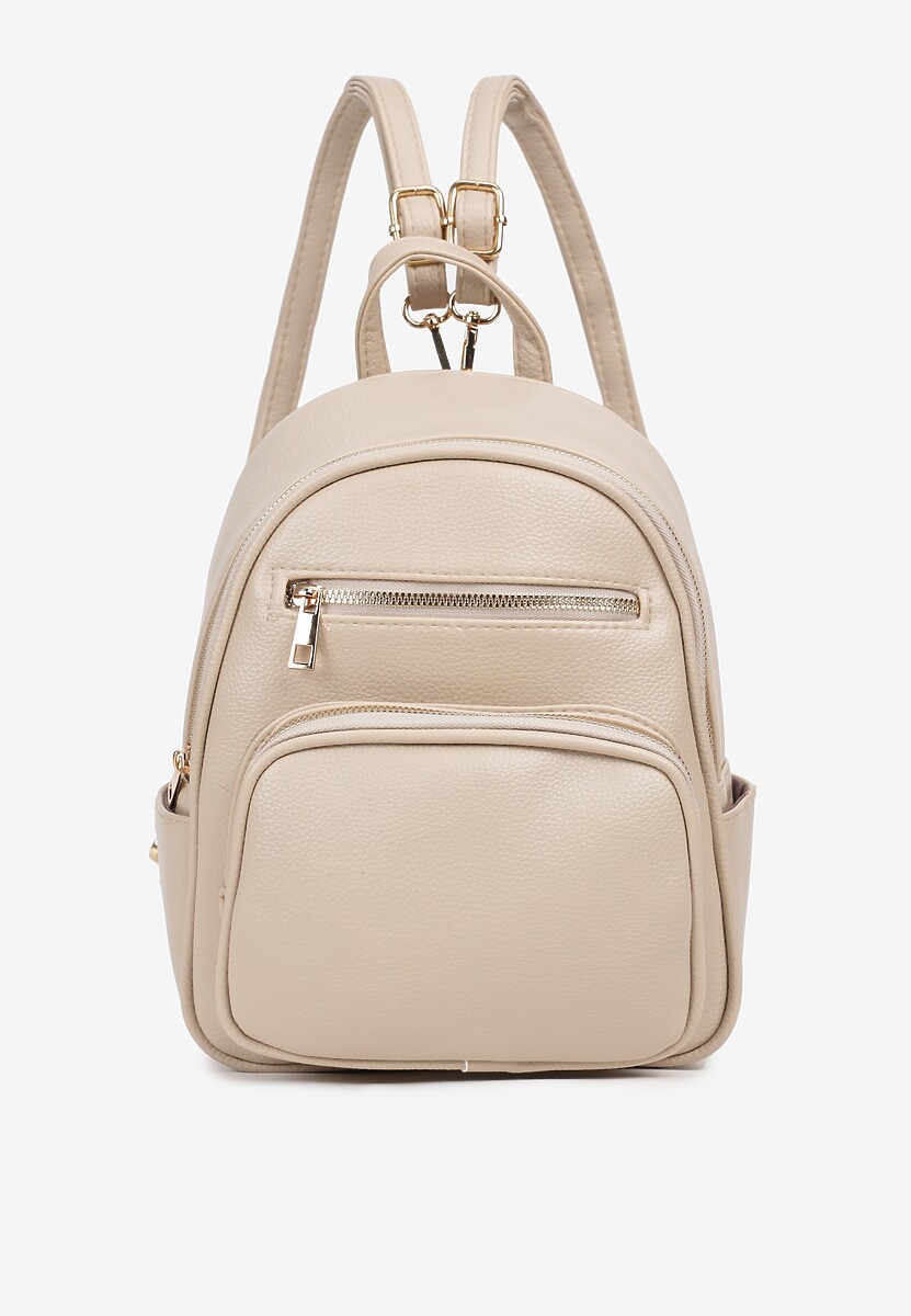 Czarny Plecak Ozdobiony Suwakami z Odpinanymi Paskami z Regulacją Nelmira