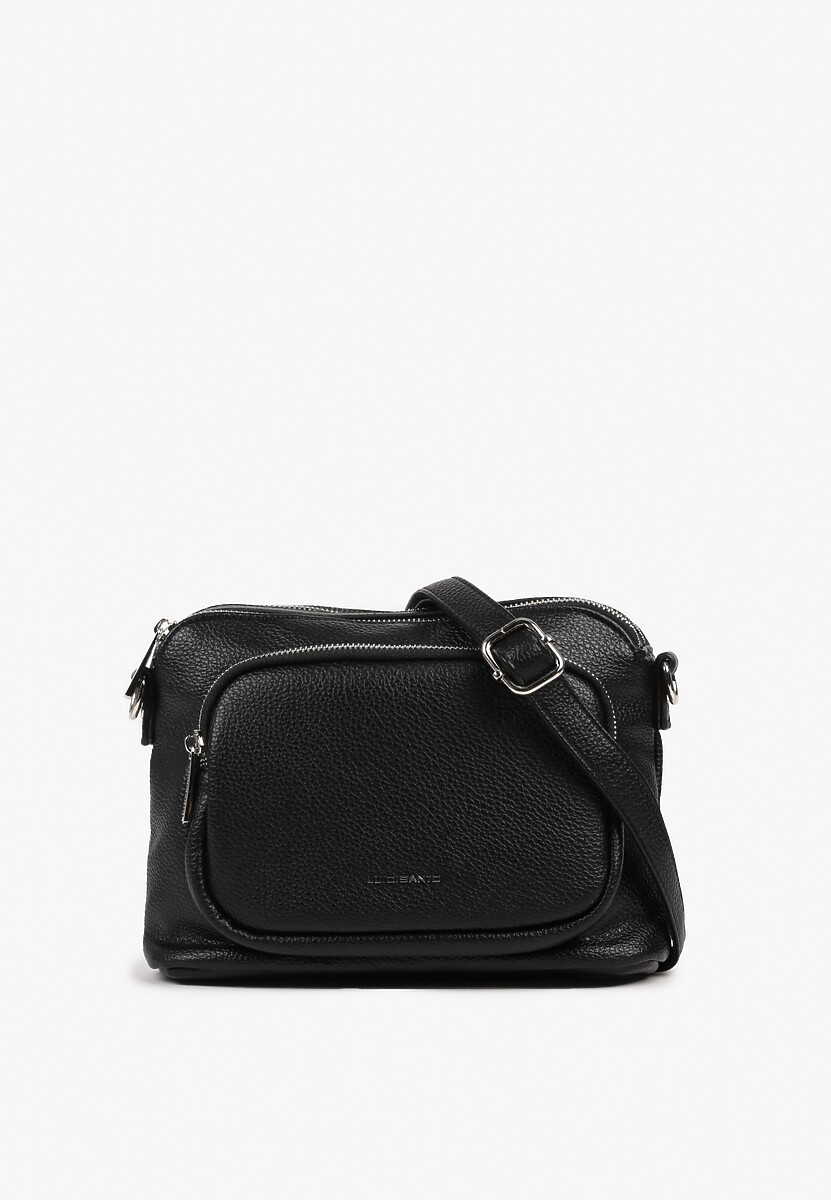 Czarna Torebka Typu Listonoszka z Dwiema Komorami Savarelle