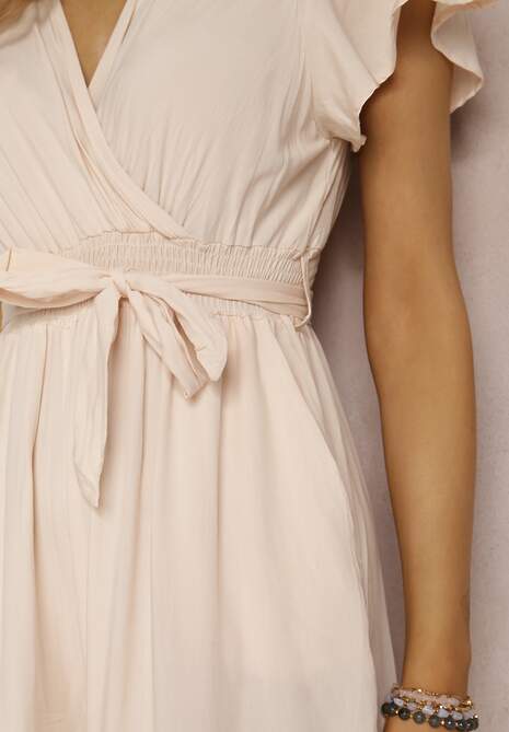 Jasnobeżowy Kombinezon z Wiskozy Zotolio