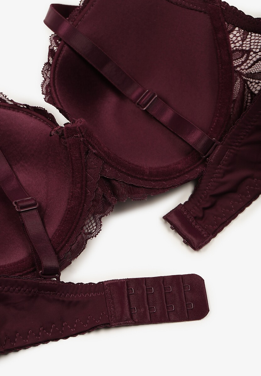 Ciemnofioletowy Biustonosz Koronkowy Typu Full Cup Varedis