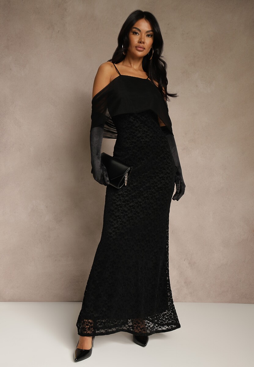 Bordowa Sukienka o Asymetrycznym Kroju Ozdobiona Falbaną Owedia