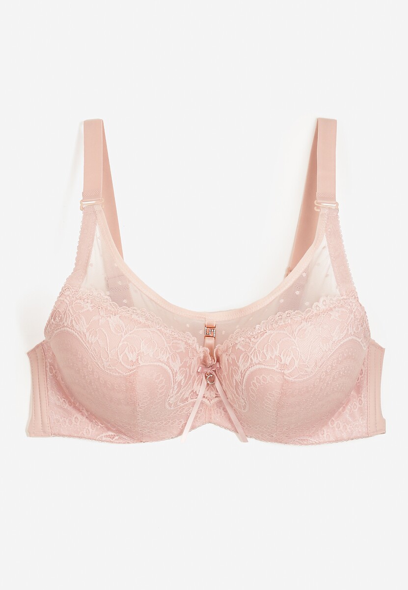 Ciemnoróżowy Biustonosz z Usztywnionymi Miseczkami i Regulowanymi Ramiączkami Catarinas