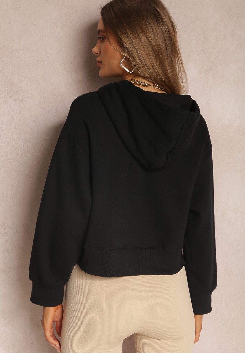 Czarna Bluza z Kapturem Paranero