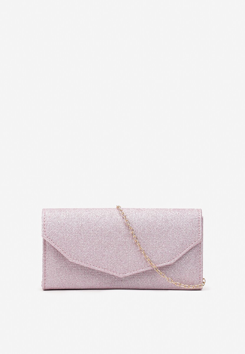 Czarna Brokatowa Torebka Kopertówka na Ramię Brocetta