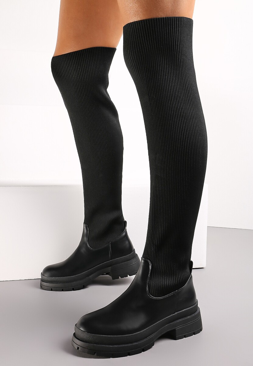 Czarne Kozaki Damierra