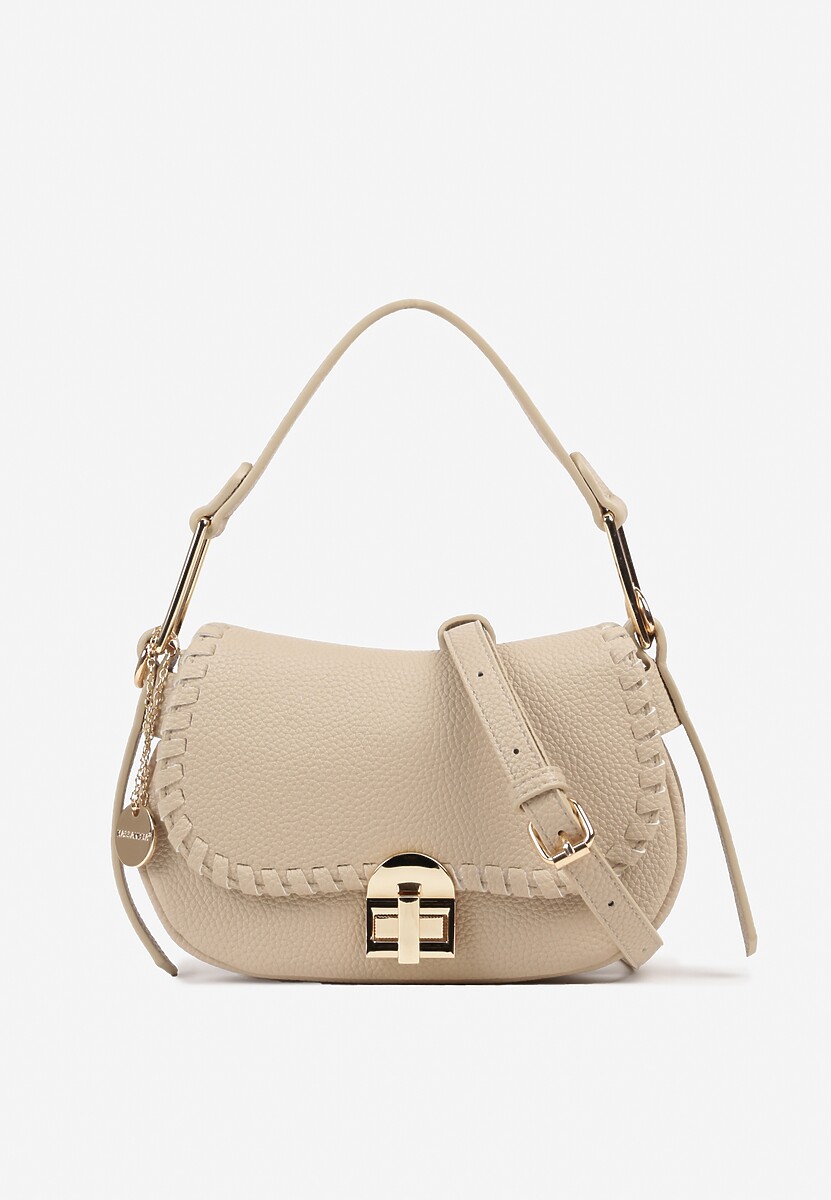 Czarna Torebka Typu Bagietka z Dołączonym Paskiem Crossbody Nanoria