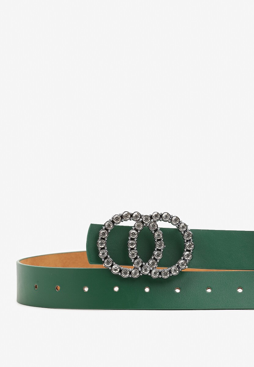 Zielony Pasek ze Zdobioną Klamrą Timalora