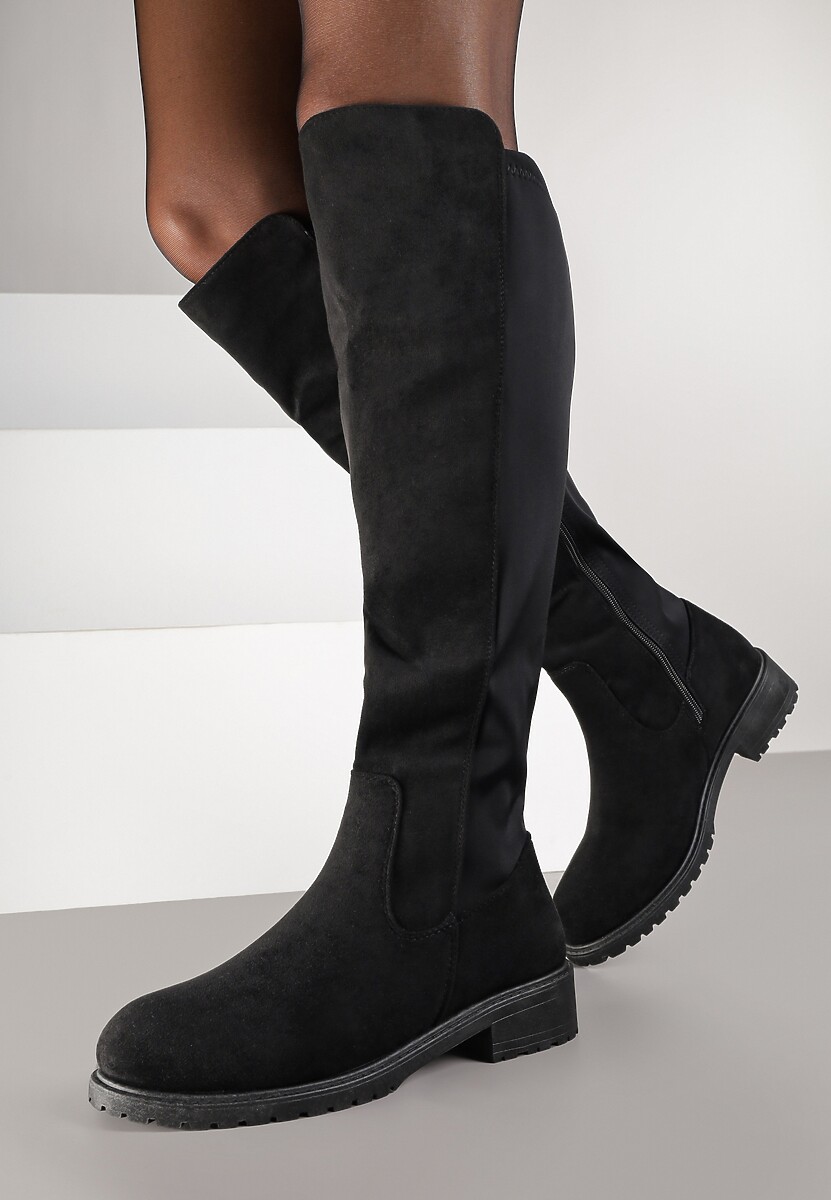 Czarne Kozaki Vices Typu Muszkieterki Anlave