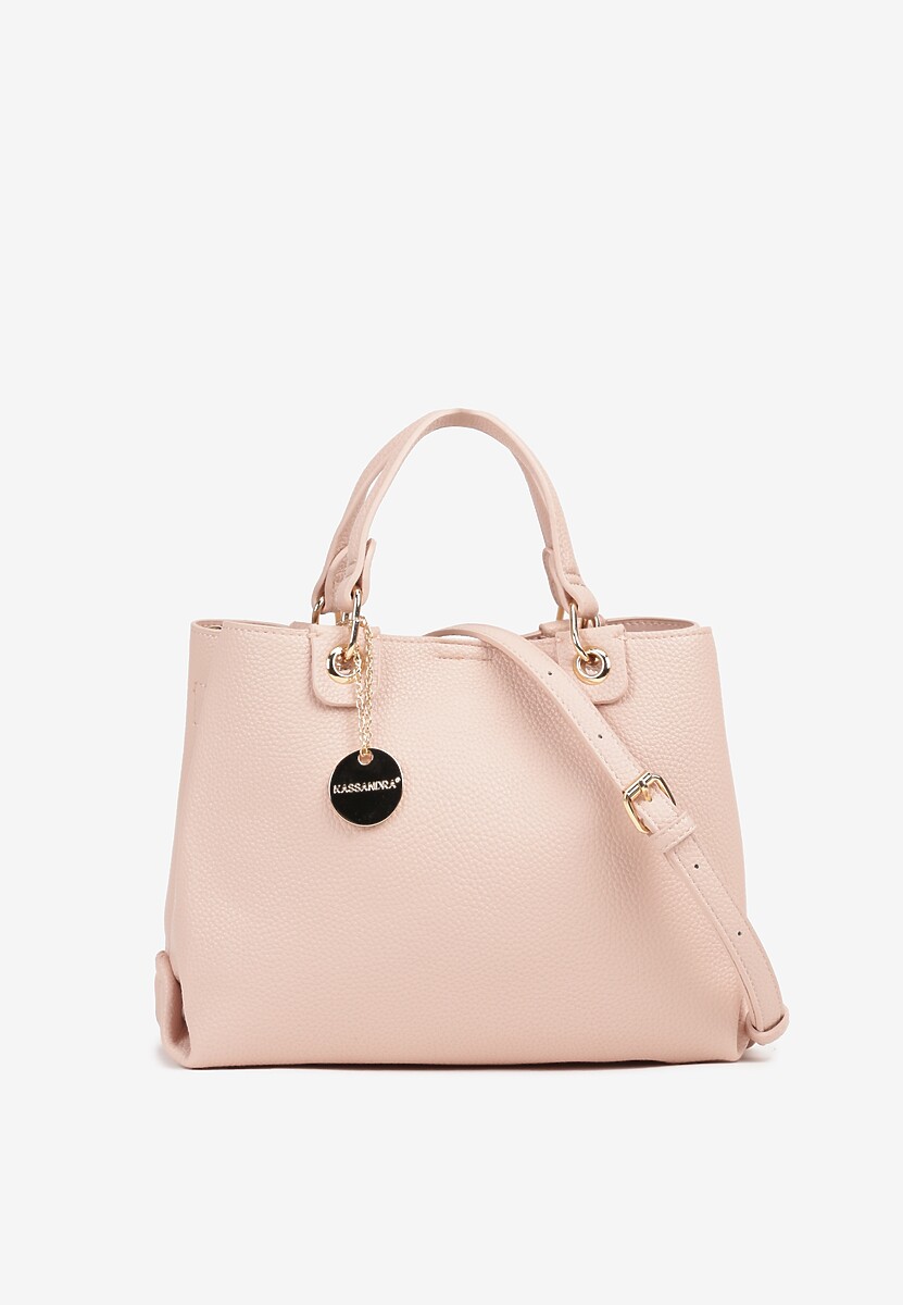 Różowa Torebka z Biżuteryjnym Łańcuszkiem i Rączką Erilaya