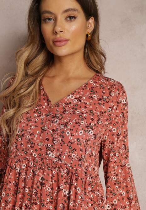 Pomarańczowa Sukienka Xylaene