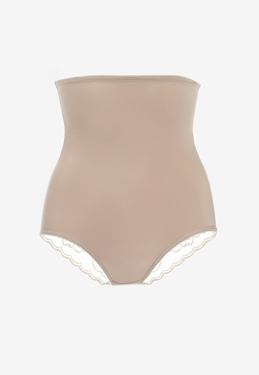 Beżowe Modelujące Majtki z Wysokim Stanem Everise