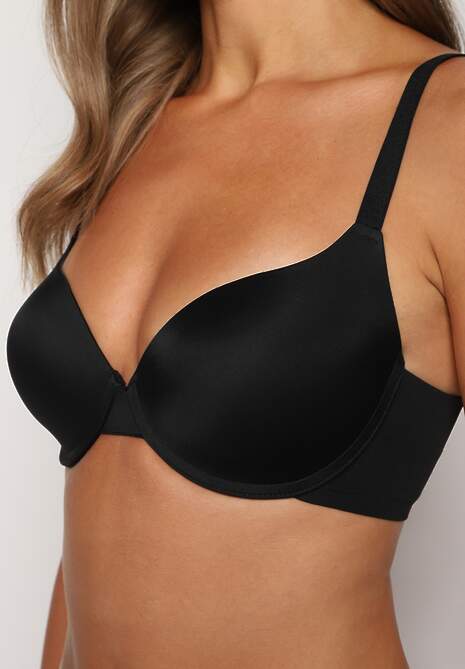 Czarny Biustonosz o Klasycznym Kroju Sinisea