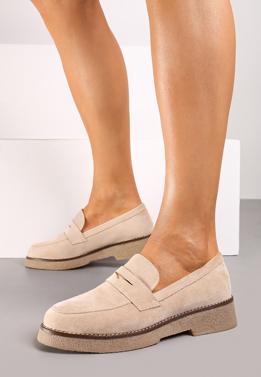 Czarne Mokasyny z Ekozamszu na Grubej Podeszwie Belirra