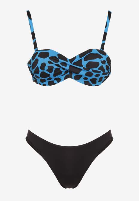 Niebieskie Bikini 3-częściowe Biustonosz i Majtki Figi w Dwóch Wariantach Milanisse