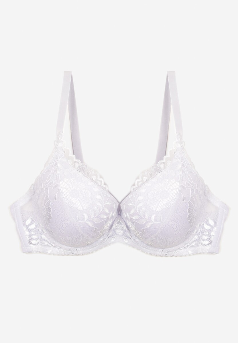 Biały Koronkowy Biustonosz Full Cup Lanomira