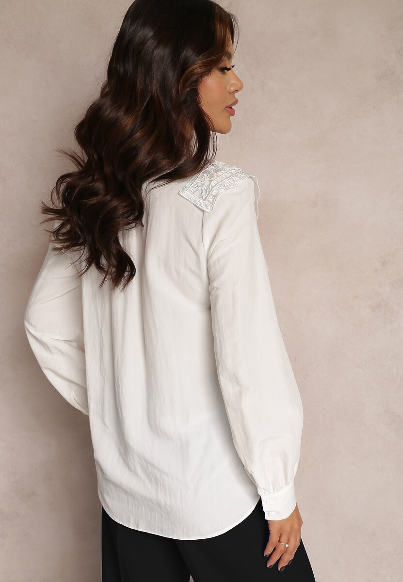 Biała Koszula z Koronką Leivo