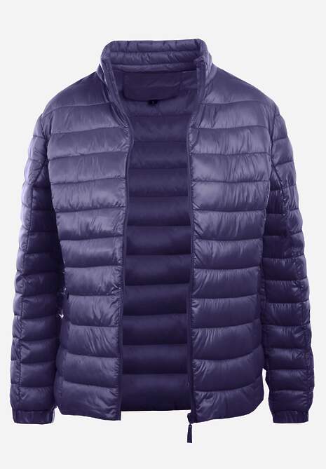 Granatowa Kurtka Pikowana Atia