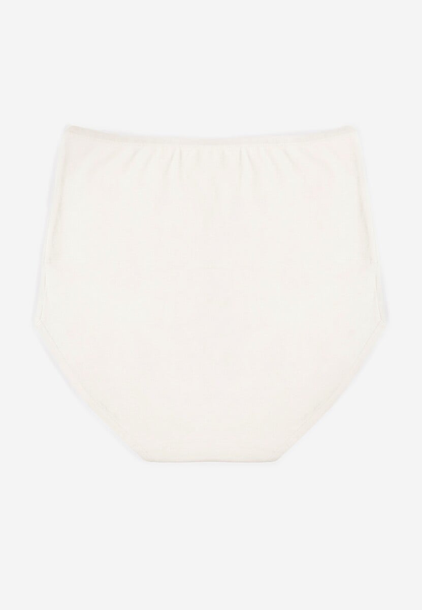 Białe Modelujące Majtki z Bawełny High Waist Nilionea