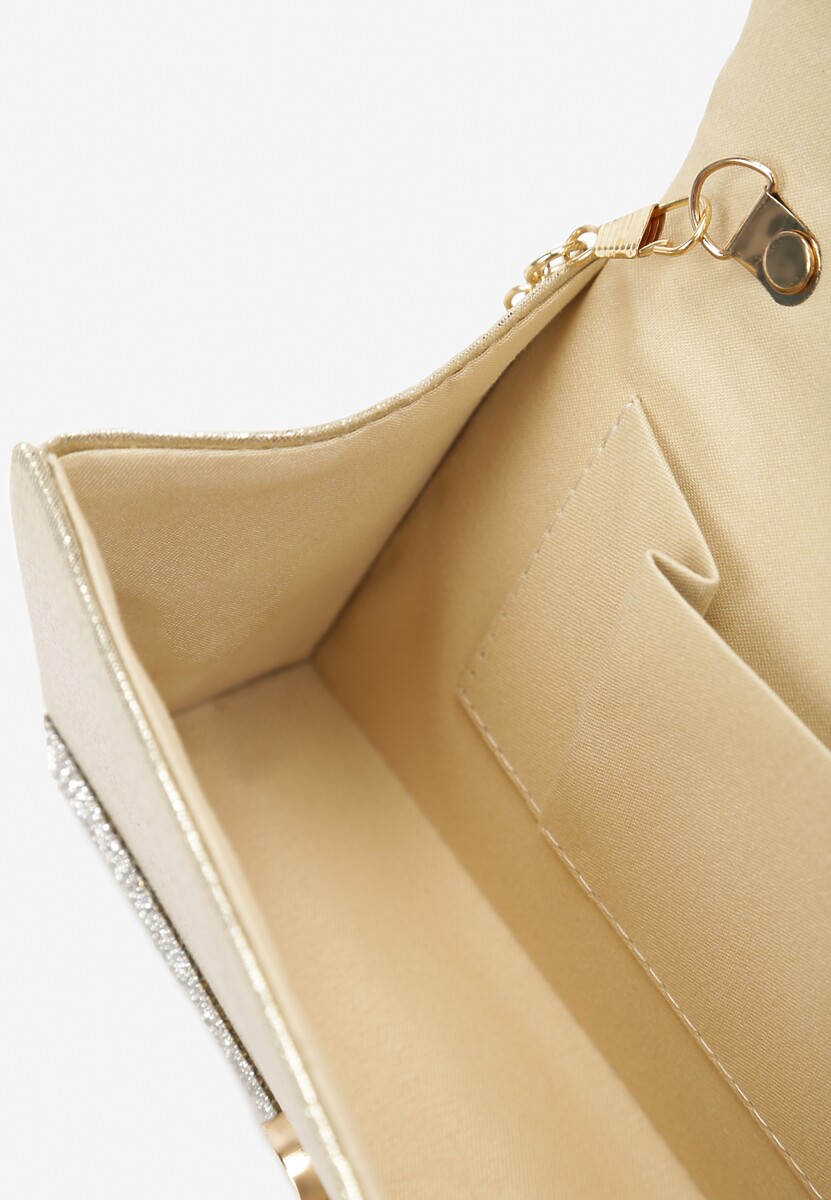 Srebrno-Złota Mała Torebka w Cyrkonie z Rączką Belise