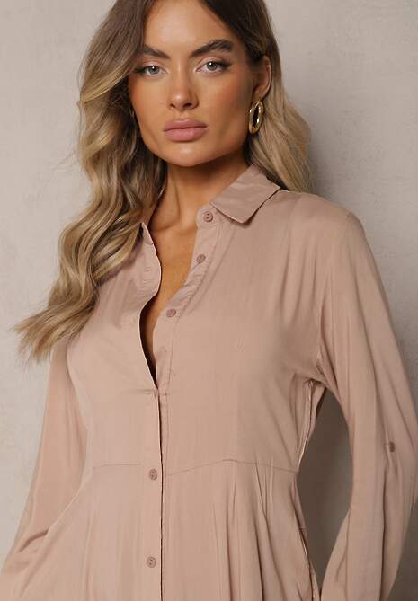 Jasnobeżowa Sukienka Hillcrest