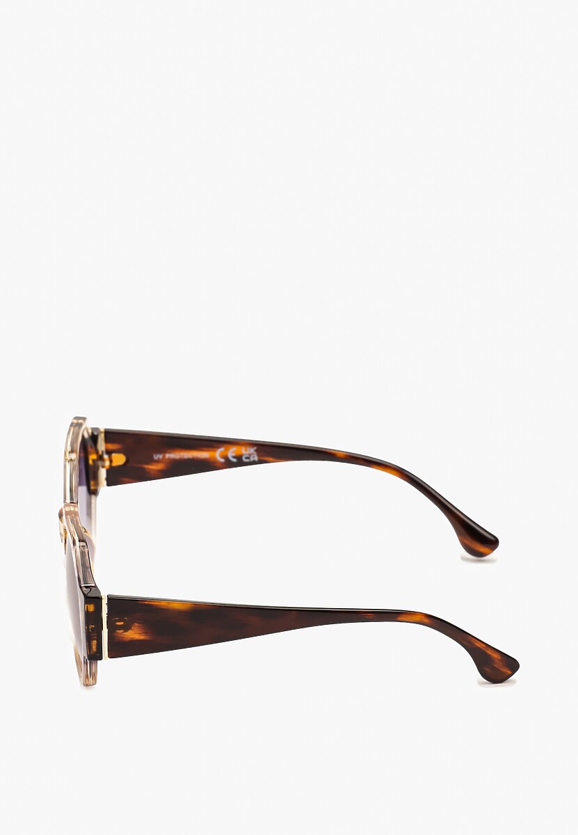 Beżowe Geometryczne Okulary Przeciwsłoneczne z Filtrem UV Ranea